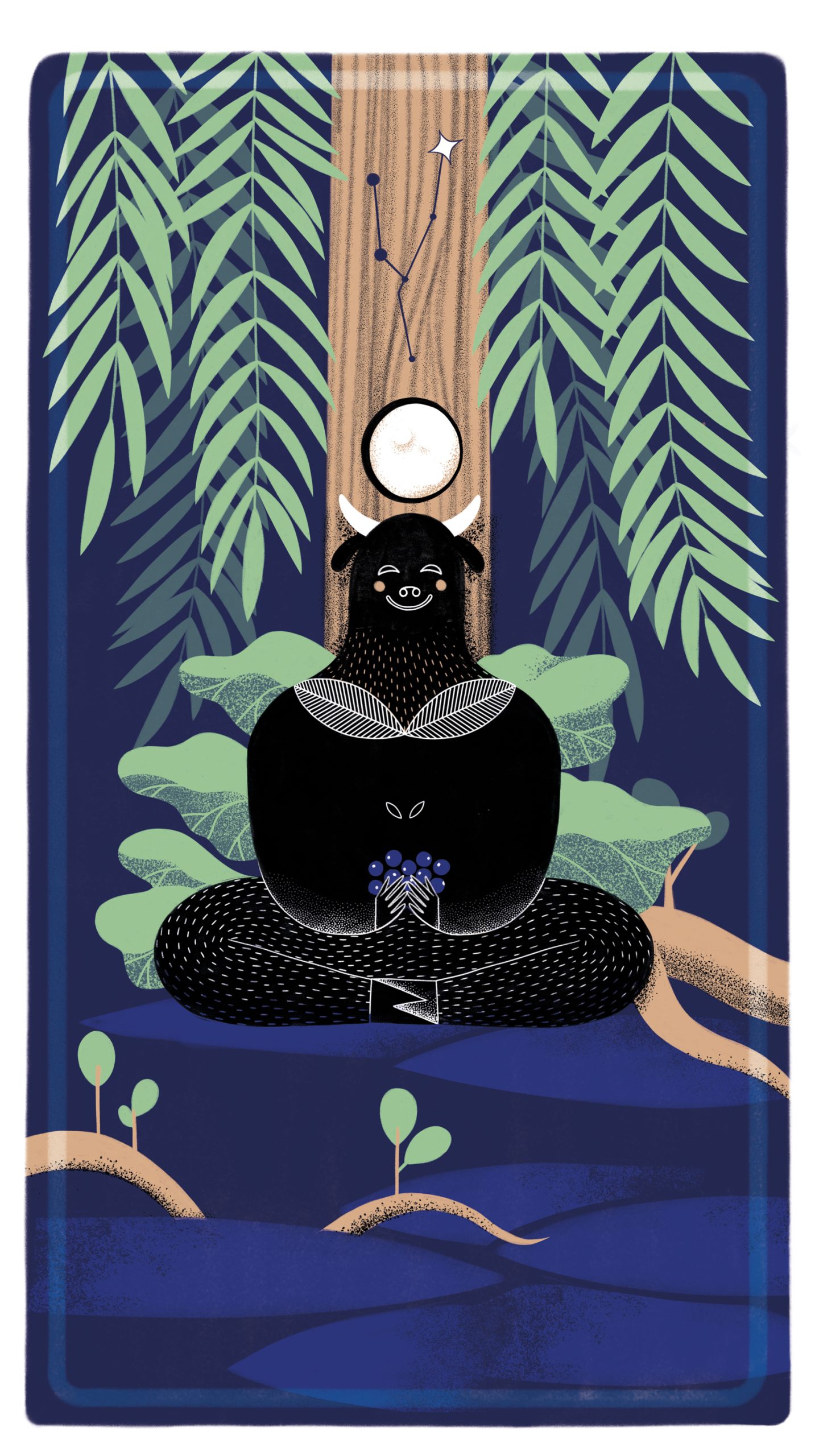 cebienfait_illustratrice-astrologie-Lille_lafilledumagicien_theme-astral_carte_taureau